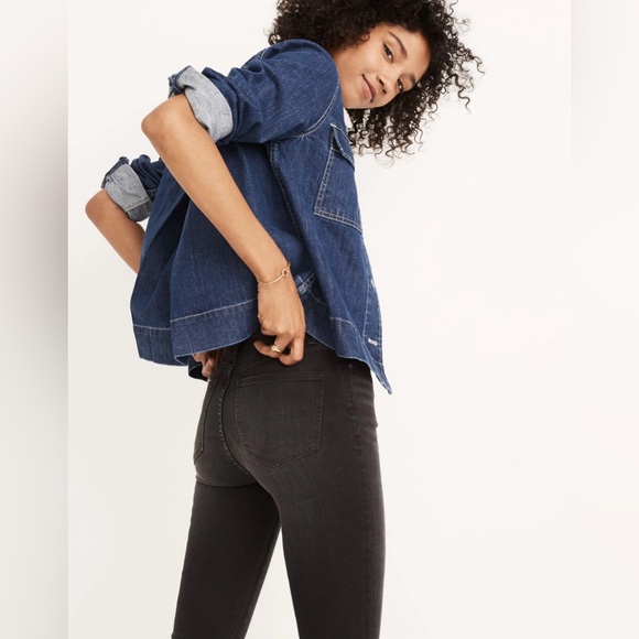 Madewell Cali Demi-Boot Jeans in Berkeley Black: Chewed-Hem Edition - Picture 5 of 10